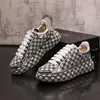New Rhinestone Flat Leather Shoes Fashion Men Embroidery Loafer Dress Smoking Slipper Casual Diamond Shoe 38-44