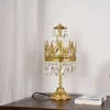 Tischlampen, romantische französische Krone, reines Kupfer, Kristall, Mädchen-Schlafzimmer, Nachttischlampe, El-Studie, warm, kreativ, dekorativ