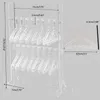 Smyckespåsar R2LE dubbelskiktsörhängen Halsband Display Stand Clear Acrylic Holder Armband Arrangör för Women Girls235Y