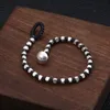 Bracelets de perles irrégulières bracelets de cheville cordon de cire noire hommes femmes fermoirs à bascule Vintage Punk mâle femme bijoux accessoires cadeau