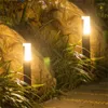 방수 LED 정원 잔디밭 램프 현대 알루미늄 기둥 기둥 야외 안뜰 빌라 풍경 볼라드