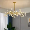 Lampy wiszące Nordic LED Lampa sufitowa Fiilfly Nowoczesne minimalistyczne romantyczne kwiat wewnętrzny salon sypialnia wiszące oświetlenie żyrandol