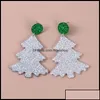 Dangle Chandelier Earrings Jewelry Fishsheep Trendy Glitter Acrylic Christmas Trees Drop For Women Cute Festive Sn Otvlg