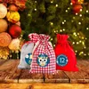 Décorations de noël calendrier de l'avent 24 jours, sacs cadeaux de bonbons réutilisables, sacs à cordon, bricolage, compte à rebours de noël pour mur de maison