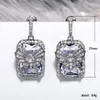 Boucles d'oreilles à clous géométriques en cuivre, ensemble de boucles d'oreilles en Zircon plaqué platine, goutte papillon pour fête de mariage, avantages pour le personnel, 2022