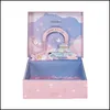 Geschenkverpackung Geschenkverpackung Fashion Stereoskopische Box Pink Blue Blue 3d Elch Car Sakura ered Bronzing Briefe Hochzeitsfeier Süßigkeit Schal Spielzeugpapier B Dheff