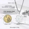 Pendant Necklaces ChainsPro Women Moon Phase Necklace Can Engrave Stainless Steel/Gold Plated/Black Send Gift Box CP669