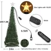 4ft 5ft 6ft 7ft Christmas Adresable kleurrijke snaren Lichte Xmas Tree Lights met Topper Star 342leds Smart 18 ModeStimer Remote Control Waterdicht