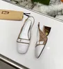 Medium Heel Comfortable Women's Designer Sandals Fashion Buckle Leather Back Strap Luxury Sexy Party Ballet Shoes heel 6cm Size 35-43