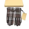 Five Fingers Gloves Womens Fashion Plaid Gloves Autumn Winter Thicken Glove Top Quality Luxury Accessories Women Outdoor Windproof1102436