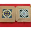 Table Mats DUNXDECO Wood Coasters Placemat Floret Brick Mat Pot Holder Kitchen Insulation Mesa Vintage Simple Art Desk Decoration