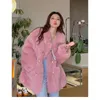 Femmes fausse fourrure manteau hiver ample élégant épais chaud doux poilu rose femmes luxe vêtements de créateur piste moelleux veste 2022