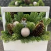 Decorative Flowers 5/10pcs Christmas Home Decoration Artificial Pine Needles Branch Fake Plants Cone For Xmas Wreath Year Gifts Packing
