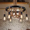 Pendant Lamps Loft Vintage Retro Cage Rope Lights Bar Pub Club Cafe Restaurant Living Room Balcony Stair Aisle Lamp