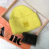 Designer beanie autumn winter knitted hat men and women beanies street outdoor fashion unisex hats couple smiling face cap various colors available 260g