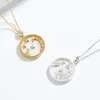 Elegant 12 Zodiac Sign Necklace Pendant Astrology Necklaces 100% 925 Sterling Silver Zircon Women Jewelry