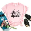 Cheer Mom Heart Print Tee Womens T-shirt Women Hipster Funny Lady Yong Girl 6 Color