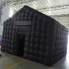 Opblaasbare uitspraken grote zwarte opblaasbare Cube Wedding Tent Square Gazebo Event Room Big Mobile Portable Night Club Party Pavilion voor buitengebruik