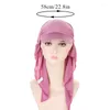 Ball Caps Muslim Inner Hijab Turban Hat With Brim Women's Fashion Baseball Cap Sun Hats Solid Color Casual Soft Wrap Head Scarf