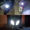 Illuminazione moto 2Pcs P15D H6M Led Moto Faro Illuminazione Dc12V Px15D Lampada frontale Fendinebbia bianco Drl Luci di marcia diurna Dhbdh