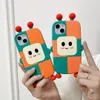 3D Cartoon Super Robot Cases Soft Silicone Protector st￶ts￤kert t￤ckning f￶r iPhone 14 13 12 11 Pro Max 8 7 Plus