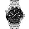 Reloj mecánico de lujo nuevo 007 para hombre 43MM 306L movimiento automático de acero inoxidable moda de negocios reloj impermeable AAA buceo hebilla plegable envío gratis