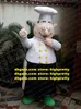 Entuzjastyczne Cuticolor kucharz kucha kuchni Kitchener Baker Mascot Costume Cartoon Postacie Mascotte Białe ubrania Żółte przyciski ZZ374 FS