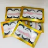 Tjock Curly Mink False Eyelashes Soft Livid Handmade återanvändbara flerskiktsfarkiska fransförlängningar med ögonfranspinnar 6 Modeller Lätt att bära DHL