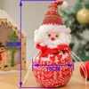 Christmas Decorations Gift Bag Flannelette Candy And Knitted Apple Eith Santa Claus Snowman Elk Bear Pattern