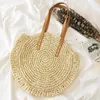 Evening Bags 2022 Summer Round Straw For Women Rattan Shoulder Bag Handmade Woven Beach Handbags Female Message Handbag Totes KL1094