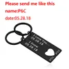 Key Rings Personalized Heart Keychain Set Engraved King Date And Name Love Keyring Gift For Couples Girlfriend Boyfriends Chain Cust Smtr1