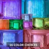 Strings RGB Window Gordijn String Licht 300Led 16 kleuren Kerstfee met afstandsbediening voor feest Wedding Wall Decor