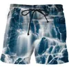 Shorts pour hommes New Blue Flame Impression 3D Mode Femmes Survêtements Plus Size S-7XL Harajuku 003