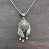 Hanger kettingen hiphop rock titanium roestvrijstalen sjaal lion hangers ketting voor mannen punk sieraden cadeau goud zilveren kleur