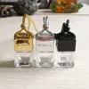 Bouteille de parfum de voiture Ornement de rétroviseur suspendu Huiles essentielles Diffuseur Cube Creux Désodorisant Parfum Bouteilles en verre vides Pendentif DH76