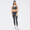 Aktywne zestawy 2022 Spring Women's Yoga Suit Trening Gym Shockproof Sports Bra High Taist Tight Pants Fitness Fitness Fitness