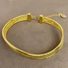 Bangle oregelbundna armband damer koppar guld mode grossist outlet smycken 24k br￶llop brud g￥va