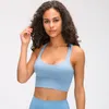 Abito da yoga Tessuto a sensazione nuda Versione con palangari Reggiseni sportivi sportivi Top Donna Push-up imbottito Palestra Fitness Crop Top Reggiseno