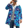 Trench de trincheira masculino Eal Eye Tree Windbreak Men grego Amulet Prind Outerwear