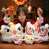 Pillow Chinese Fashion Lion Year's Spring Festival Dance Decorative Pillows Auspicious Double-sided Printed