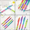 Ballpoint Pens Ballpoint Pens 8 Pcs / Set Plastic Pen Blue Ink Office Accessories Material Escolar Writing Supply Mark 0 7Mm Ball St Dhsjh