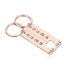 Key Rings Personalized Heart Keychain Set Engraved King Date And Name Love Keyring Gift For Couples Girlfriend Boyfriends Chain Cust Smtr1