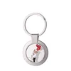 Bricolage blanc Sublimation porte-clés pendentif transfert de chaleur en métal porte-clés voiture porte-clés cadeau porte-clés RRA486