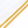 Chains 5mm Chain Necklace Men Yellow Gold Filled Classic Male Clavicle Collar Jewelry 60cm Long