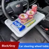 Drink Holder Car Table Steering Wheel Food Coffee Goods Tray HDPE Laptop Computer Desk Mount Stand Seat Dining