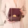 Designer Ins Populära hinkväskor Kedja Elegant Crossbody Women Leather Shoulder Bag Small Cross Body Handväskor