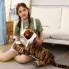 Jouets en peluche tigre réaliste 30/40/50cm, poupées de Simulation mignonnes, peluche douce, comme des animaux, jouets de décoration pour enfants, cadeau d'anniversaire