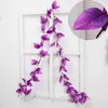 Decorative Flowers Foliage Wedding Rattan Plants Flower Garland Home Outdoor Wall Hanging Trailing Artificial Wisteria Decoration