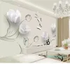 2022 Fondo de pantalla Fashion Simple Tulip Butterfly Behined Bedroom Cocina Decoración del hogar Cubierta de pared