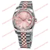 High-quality watch 2813 automatic men's watch 116231 36mm Pink pattern dial 18k rose gold stainless steel wristwatch sapphire glass 116203 women's diamonds watches